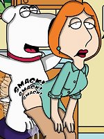 Brian Griffin, Lois Griffin from Family Guy cartoon