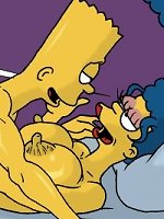 Bart Simpson, Marge Simpson from The Simpsons cartoon