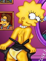 Nelson Muntz, Lisa Simpson from The Simpsons cartoon