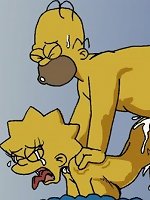 Bart Simpson, Marge Simpson, Homer Simpson, Lisa Simpson from The Simpsons cartoon