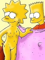Bart Simpson, Lisa Simpson sex picture from The Simpsons cartoon